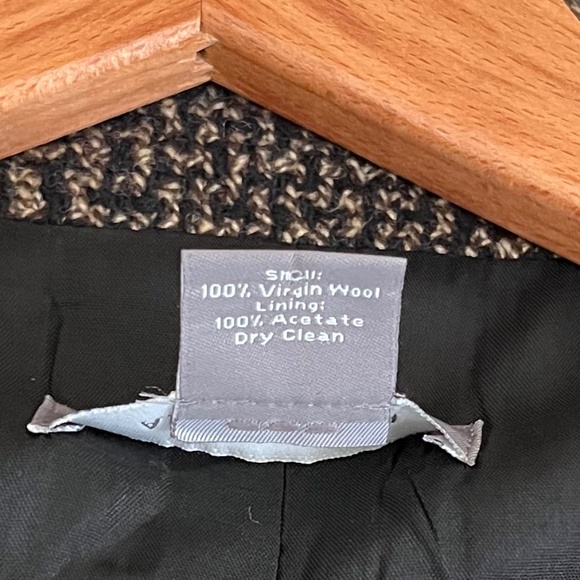 VTG Ann Taylor 100% Virgin Wool Window Plaid Jacket - Picture 11 of 13